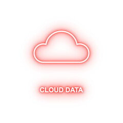 cloud data neon icon