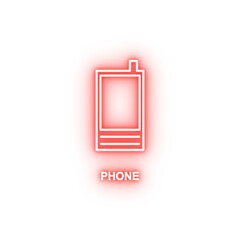 phone neon icon