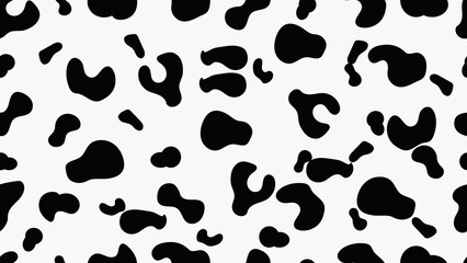 Leopard seamless pattern. White and black seamless. Animal print. Vector background.	