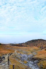 Mt Kurikoma is a volcano on the prefectural borders of Akita, Iwate and Miyagi. It is famous for having a wide range of mountain plants and amazing fall foliage. It is known as one of Japan’s best Mt.