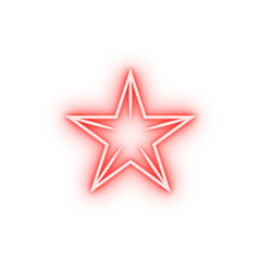 Obraz premium star line neon icon