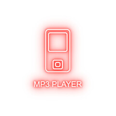 music player neon icon