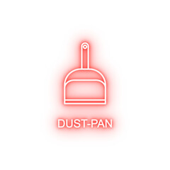 Fototapeta premium dust pan neon icon