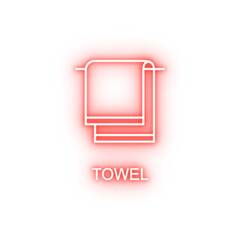 towel neon icon