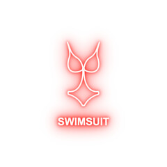 swimsuit neon icon