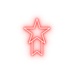 Fototapeta premium star medal neon icon