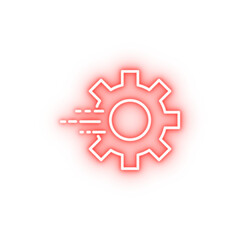 fast mechanism neon icon