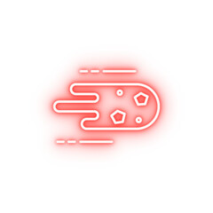 flying meteorite neon icon © Anar