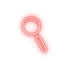 magnifier neon icon