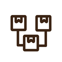 logistic network package outline icon