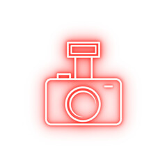 camera neon icon