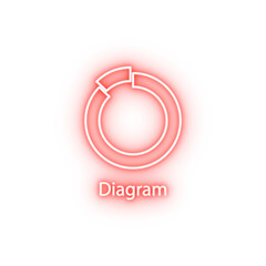 pie diagram neon icon