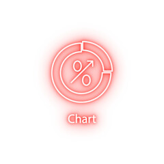 pie chart neon icon