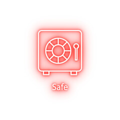 safe neon icon