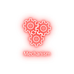 Fototapeta na wymiar mechanism neon icon