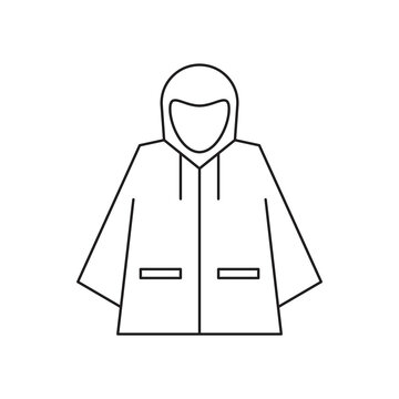 recommend clip art: Raincoat icon design. Line vector raincoat icon symbol.  isolated on white background.