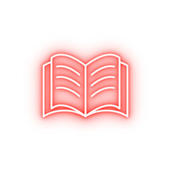 open notebook outline neon icon