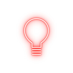 bulb outline neon icon