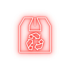reuse of the parcel outline neon icon