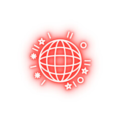 disco ball dusk style neon icon