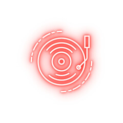 gramophone dusk style neon icon