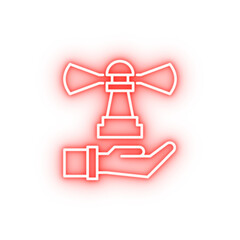 Business visionary neon icon