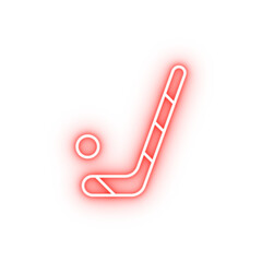 stick and washer outline neon icon