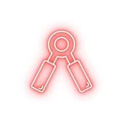 manual expander outline neon icon