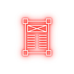advertising banner neon icon