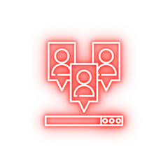 users web browser neon icon