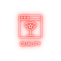 quality web page line neon icon