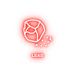 Lead neon icon