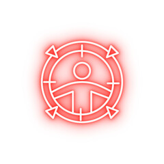 aim client focus neon icon