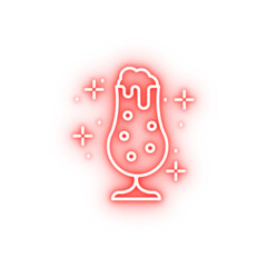 Beer drink neon icon
