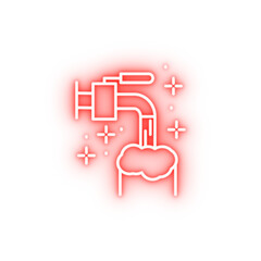 Beer tap beer neon icon