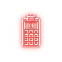 Nfc payment electronic neon icon