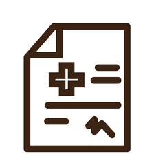 Obraz premium report medicine prescription outline icon