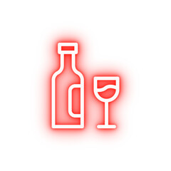 Wine Italy neon icon