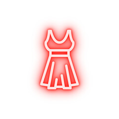 Dress Italy neon icon