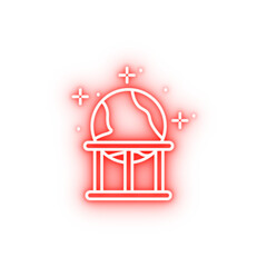 Globe earth neon icon