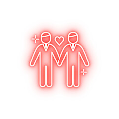 gay legal marry neon icon