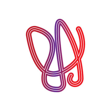 recommend clip art: line art of letter L and A.
