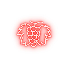 grapes neon icon