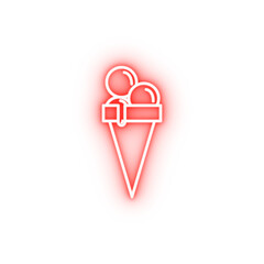 ice cream neon icon