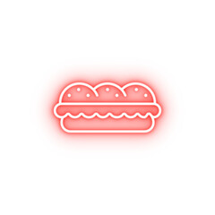 burger neon icon