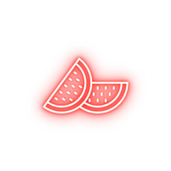 watermelon neon icon