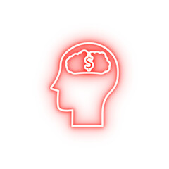 finance thoughts money 2 colored line neon icon