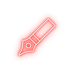 finance pen 2 colored line neon icon