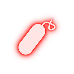 Cucumber vegetable neon icon