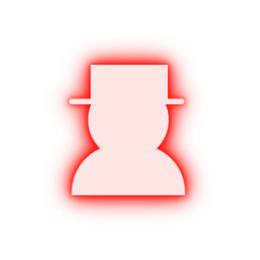 Farmer avatar neon icon